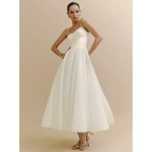 NWD Reformation Alouette Dress Size 4 Ivory Fior Di Latte #HW404